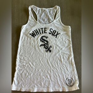 PINK VICTORIAS SECRET MLB WHITE SOX TANK SIZE SMALL